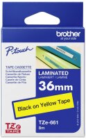 Brother Schriftbandkassette TZE661 gelb/schwarz