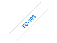 BROTHER TC103 Schriftbandkassette farblos blau 12mmx7.7m laminiert