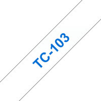BROTHER TC103 Schriftbandkassette farblos blau 12mmx7.7m laminiert