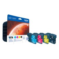 BROTHER LC1100HY 4er Pack Schwarz, Gelb, Cyan, Magenta Tintenpatrone