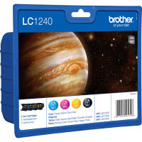 BROTHER LC1240 Value Pack 4er Pack Schwarz, Gelb, Cyan, Magenta Tintenpatrone
