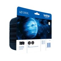 BROTHER Tinte LC-1280XLBKBP2 schwarz Jumbo Blister Twin Pack