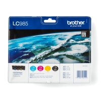 BROTHER LC985VALBP 4er Pack Schwarz, Gelb, Cyan, Magenta Tintenpatrone