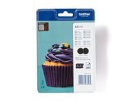 BROTHER LC123BK 2er Pack Schwarz Tintenpatrone