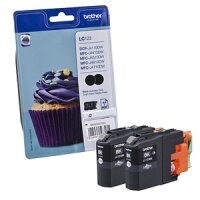 BROTHER LC123BK 2er Pack Schwarz Tintenpatrone