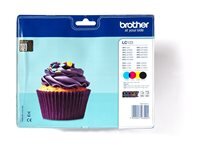 BROTHER LC123 4er Pack Schwarz, Gelb, Cyan, Magenta Tintenpatrone