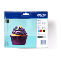 BROTHER LC123 4er Pack Schwarz, Gelb, Cyan, Magenta Tintenpatrone