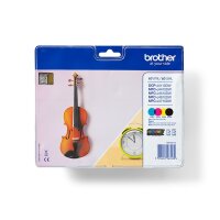 BROTHER LC127XL Value Pack 4er Pack Schwarz, Gelb, Cyan, Magenta Tintenpatrone
