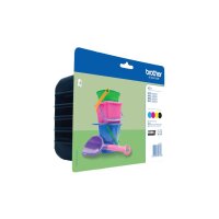 BROTHER LC221 Value Pack 4er Pack Schwarz, Gelb, Cyan, Magenta Tintenpatrone