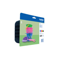 BROTHER LC221 Value Pack 4er Pack Schwarz, Gelb, Cyan, Magenta Tintenpatrone