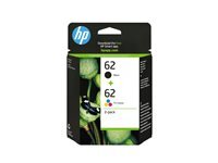 HP 62 Twin Pack 2er Pack Schwarz, Tricolor Tintenpatrone