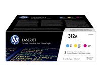 HP 312A Tri Pack 3er Pack Gelb, Cyan, Magenta LaserJet...