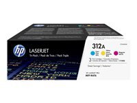 HP 312A Tri Pack 3er Pack Gelb, Cyan, Magenta LaserJet Tonerpatrone (CF440AM)