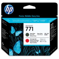 HP 771 mattschwarz, Chromatic Red Druckkopf