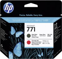 HP 771 mattschwarz, Chromatic Red Druckkopf