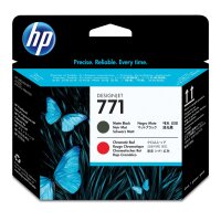 HP 771 mattschwarz, Chromatic Red Druckkopf
