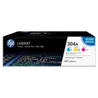 HP 304A Tri pack 3er Pack Gelb, Cyan, Magenta LaserJet Tonerpatrone (CF372AM)