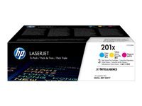 HP 201X 3er Pack Gelb, Cyan, Magenta LaserJet...
