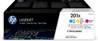HP 201X 3er Pack Gelb, Cyan, Magenta LaserJet Tonerpatrone (CF253XM)