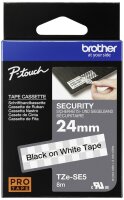 BROTHER Schriftbandkassette TZe-SE5 /  weiß / schwarz / 8m / 24mm / laminiert / f. P-touch 350, 540,
