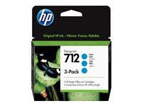 HP 712 3-Pack 29-ml Cyan DesignJet Ink Cartridge