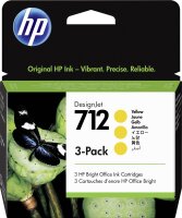 HP 712 3-Pack 29-ml Yellow DesignJet Ink Cartridge