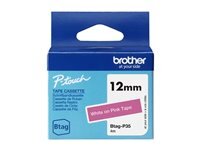 BROTHER Schriftband Brother 12mmx4m weiß/pink BTAG-P35