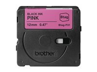 BROTHER Schriftband Brother 12mmx4m schwarz/pink BTAG-P31