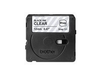 BROTHER Schriftband Brother 12mmx4m schwarz/transparent...