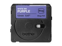 BROTHER Schriftband Brother 12mmx4m weiß/lila BTAG-F35