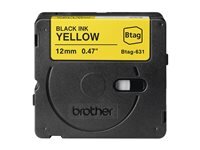 BROTHER Schriftband Brother 12mmx4m schwarz/gelb BTAG-631
