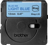 BROTHER Schriftband Brother 12mmx4m blau/hellblau BTAG-L33