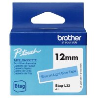 BROTHER Schriftband Brother 12mmx4m blau/hellblau BTAG-L33