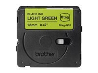 BROTHER Schriftband Brother 12mmx4m schwarz/hellgrün...