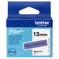 BROTHER Schriftband Brother 12mmx4m schwarz/lila BTAG-F31