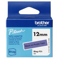 BROTHER Schriftband Brother 12mmx4m schwarz/lila BTAG-F31