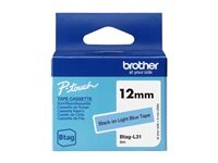 BROTHER Schriftband Brother 12mmx4m schwarz/hellblau...