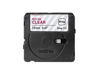 BROTHER Schriftband Brother 12mmx4m rot/transparent BTAG-132