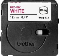 BROTHER Schriftband Brother 12mmx4m rot/weiß BTAG-232