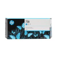 HP 738 300-ml Cyan DesignJet Ink Cartridge