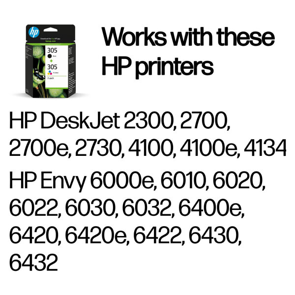 HP Ink/305 2pk Original Cart CMYK