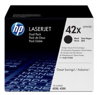 HP 42X 2er Pack Schwarz LaserJet Tonerpatrone (Q5942XD)