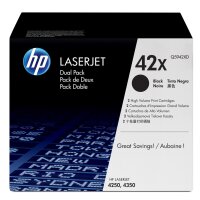 HP 42X 2er Pack Schwarz LaserJet Tonerpatrone (Q5942XD)