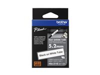 BROTHER Schrumpfschlauchkassette Brother  5,2mm weiß/schwarz  HSE211