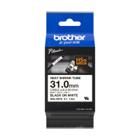 BROTHER Schrumpfschlauchkassette Brother 31,0mm weiß/schwarz  HSE261