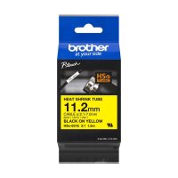 BROTHER Schrumpfschlauchkassette Brother 11,2mm gelb/schwarz  HSE631