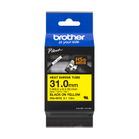 BROTHER Schrumpfschlauchkassette Brother 31,0mm gelb/schwarz  HSE661