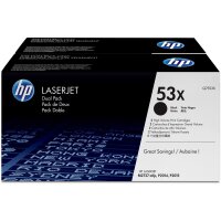HP 53X 2er Pack Schwarz LaserJet Tonerpatrone (Q7553XD)