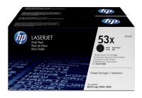 HP 53X 2er Pack Schwarz LaserJet Tonerpatrone (Q7553XD)