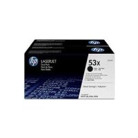 HP 53X 2er Pack Schwarz LaserJet Tonerpatrone (Q7553XD)